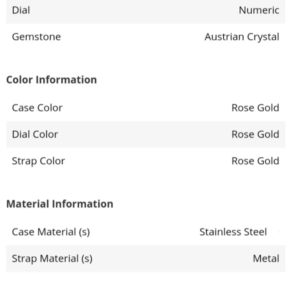 Austrian Crystal Embellished Bracelet Watch Rose Gold Plated Certified - Picture 7 of 15